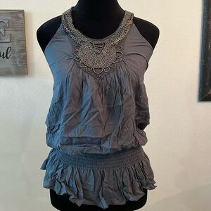 Colores by AnM beaded blue green top